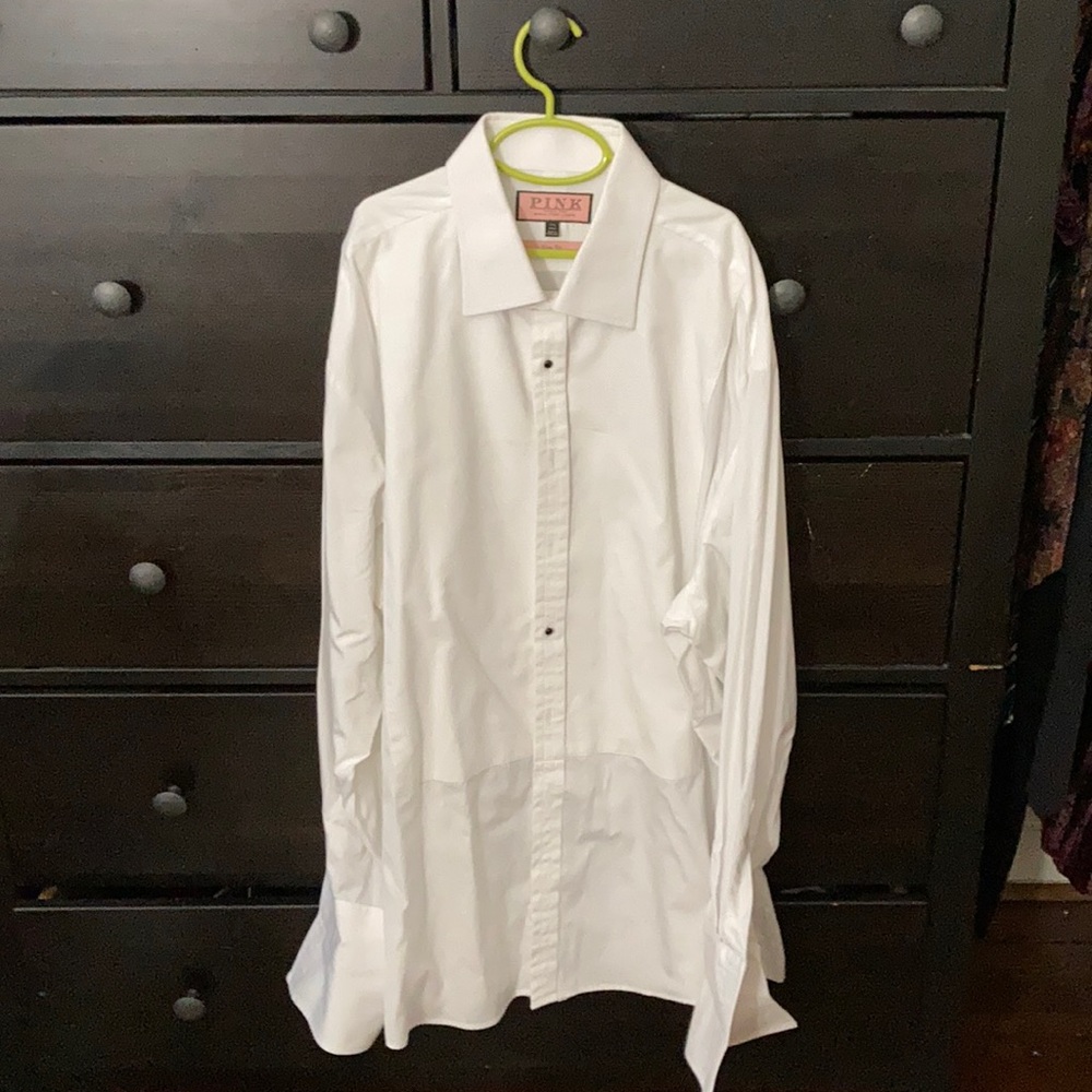 Thomas pink slim fit button down